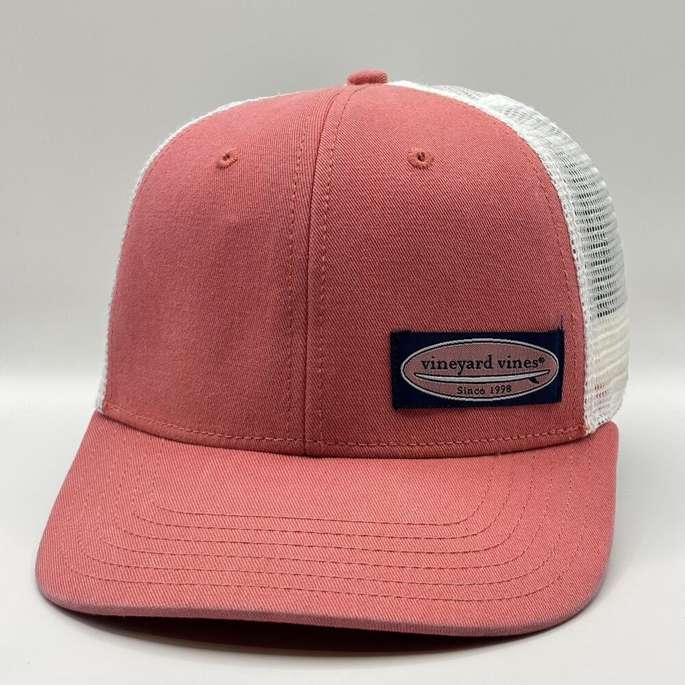 Vineyard Vines Hat Cap SnapBack Pink Mesh Trucker Hike Outdoors Beach Preppy